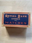 Vintage Royal Blue Stores- Match Box - Empty  -Chicago IL. -  USA
