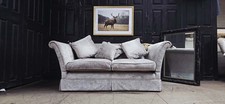 LAURA ASHLEY LANGHAM DROP ARMS KNOLL FABRIC SOFA DELIVERY AVAILABLE 