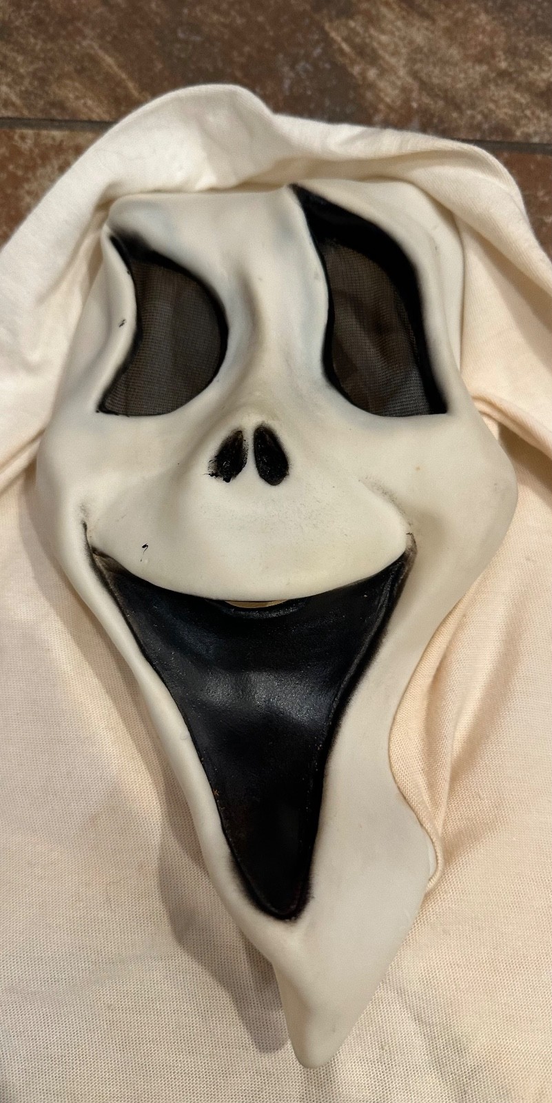 Rare 90’s Vintage Fun World Div Ghost Face Scream Mask - Glow In The Dark