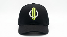 PASSIONSIM Black Baseball Cap Neon Green Embroidery Adjustable Unisex Hat