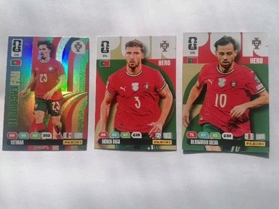 3 Traiding Cards TEAM Portugal 2026 FIFA WORLD CUP PANINI ADRENALYN 370,374,376