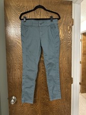 PrAna 10/30 Teal Blue Cropped Skinny Jeans