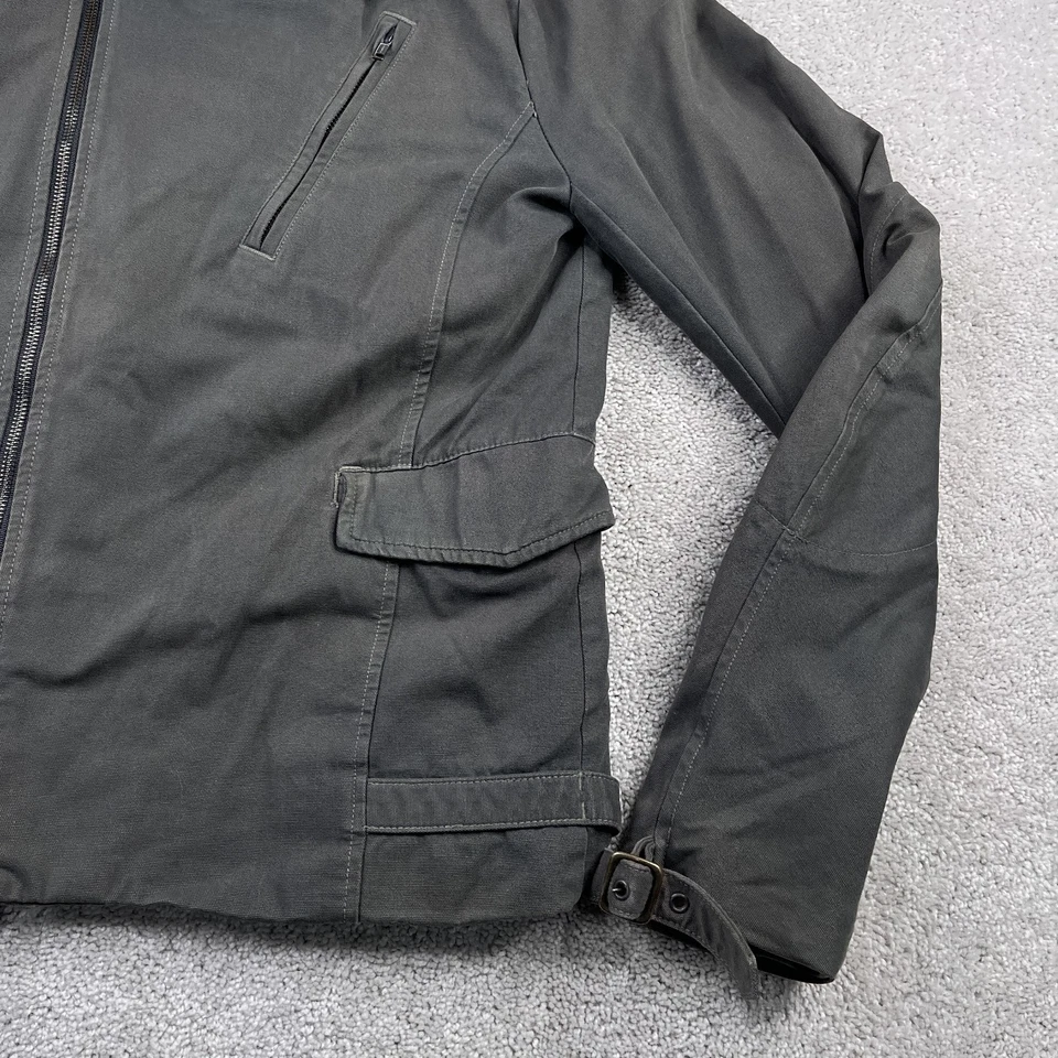 Nice Collective Jacket Mens Medium Canvas Moto Jacket Asymmetrical USA Made - Image 3 of 4