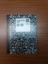 Pen + Gear Composition Book Wide Ruled 80 Pages 9.75" x 7.5" Black and White