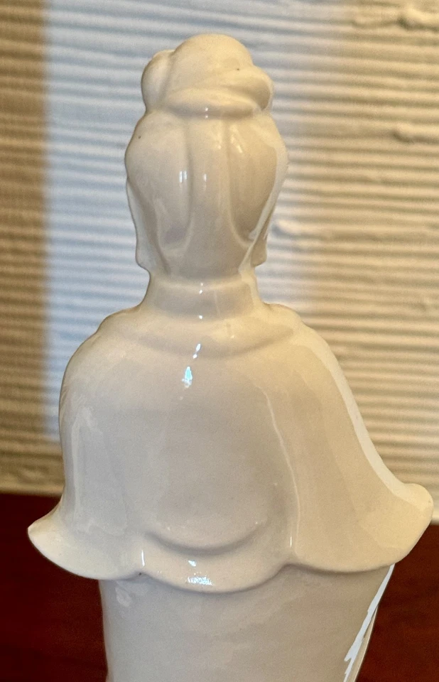 Винтажный Blanc De Chine китайский фарфор Гуаньинь стоя фигурка статуэтка белый - Изображение 2 из 4