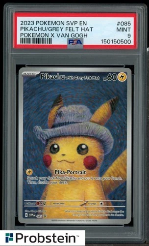 2023 Pokemon SVP EN Pokemon X Van Gogh #085 Pikachu with Grey Felt Hat PSA 9