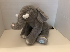 FAO Schwartz Elephant Plush Stuffed Animal Lifelike Jungle 15  Soft