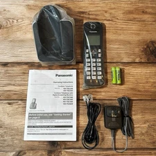 Panasonic KX-TGC350 DECT 6.0 Black Expandable Accessory Cordless Phone *No Box*