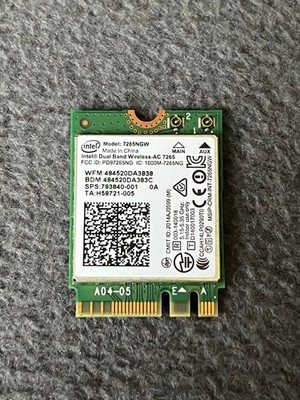 Intel Dual Band Wireless-AC 7265NGW | M.2 WLAN Bluetooth Karte | 802.11ac