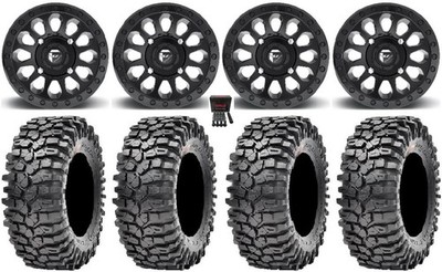 Fuel Vector MB 14'' Wheels 30'' Roxxzilla Tires Can-Am Renegade Outlander