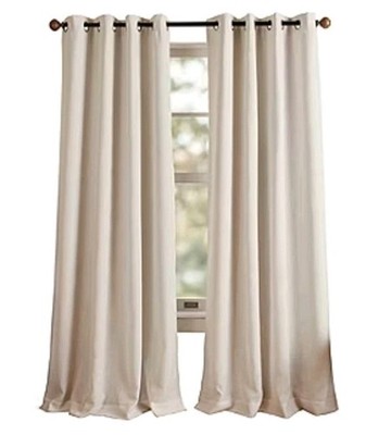 2 Panel Martha Stewart Westchester Solid Grommet Top Blackout  Curtain 50''X95'' 