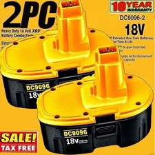 2 PACK 18V Battery For Dewalt 18 VOLT XRP DC9096 DC9098 Ni-MH DC9099 NEW