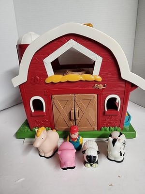 Battat Big Red Barn Animal Farm Play-set Toddler Toys 6 Piece