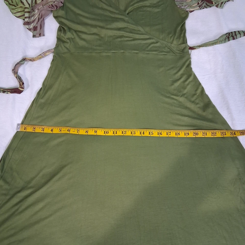 Vestido Sangría Seda Manga Abertura Bosque Etéreo Hada Goblincore Corbata Cintura Talla 14 Foto 4 de 4