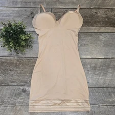 Assets Red Hot Label by SPANX Nude Full Slip with Bra Shapewear, Size X-Large