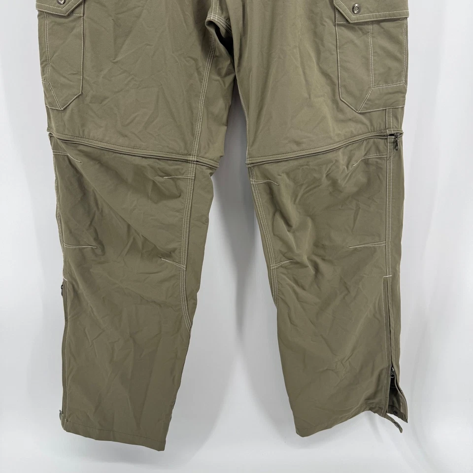 Pantalones de Carga KUHL Para Hombres 34 x 31 Convertibles con Cremallera Senderismo Aire Libre Caqui Foto 3 de 4