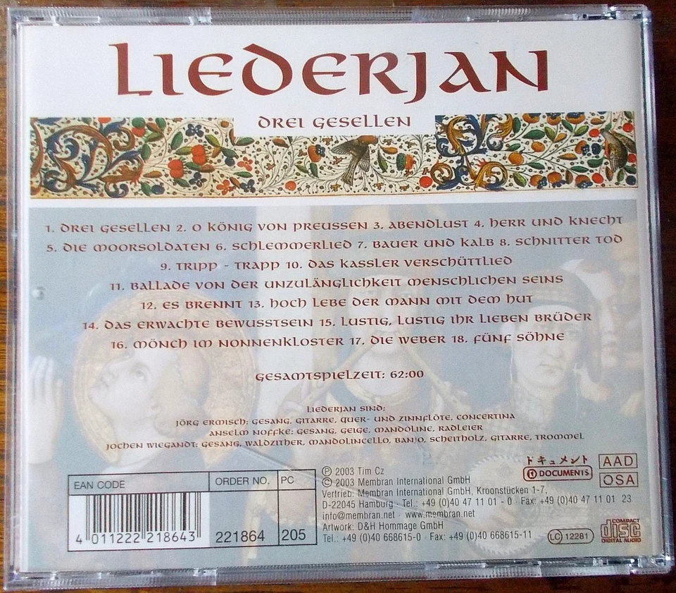 Liederjan - Drei Gesellen (CD Album) - Bild 2 von 3