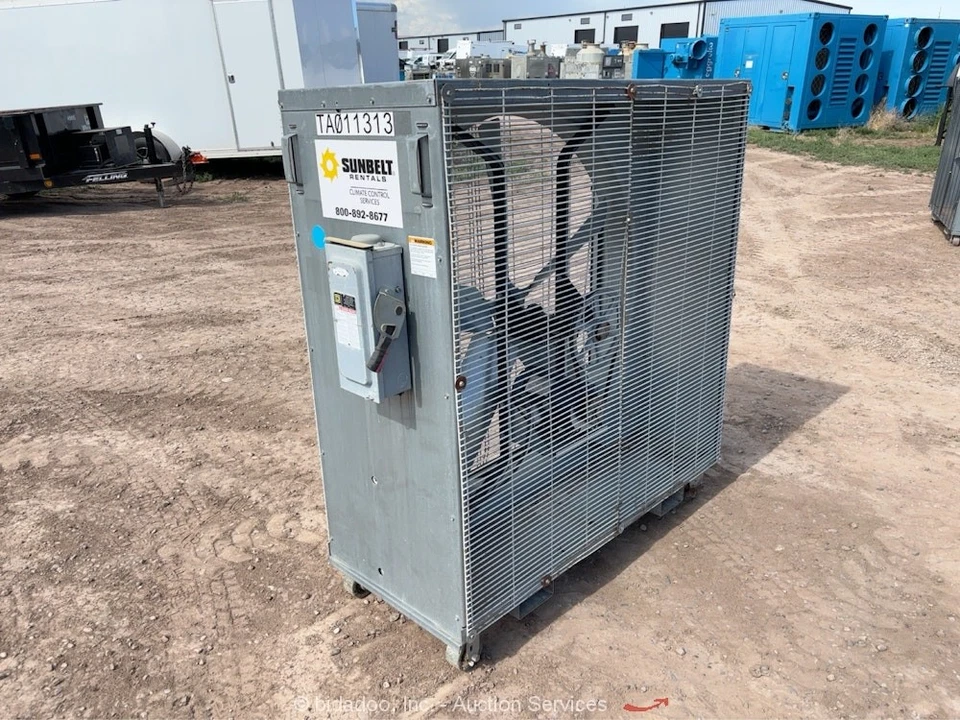 Ventilador utilitario industrial portátil Temp Air caja de 5 aspas jaula protectora bidadoo