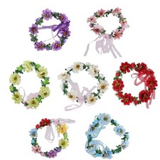 Boho Flower Women Headband Floral Garland Wreath Hair Accs for Photo