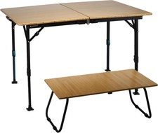 Defa Flex 3-in-1 Bambus Esstisch Campingtisch 155x78cm 1748348