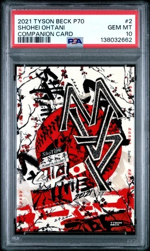 2021 TYSON BECK P70 COMPANION CARDS #2 SHOHEI OHTANI PSA 10
