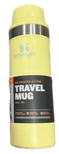 Stanley Classic 16 oz Travel Mug Yellow Push Button