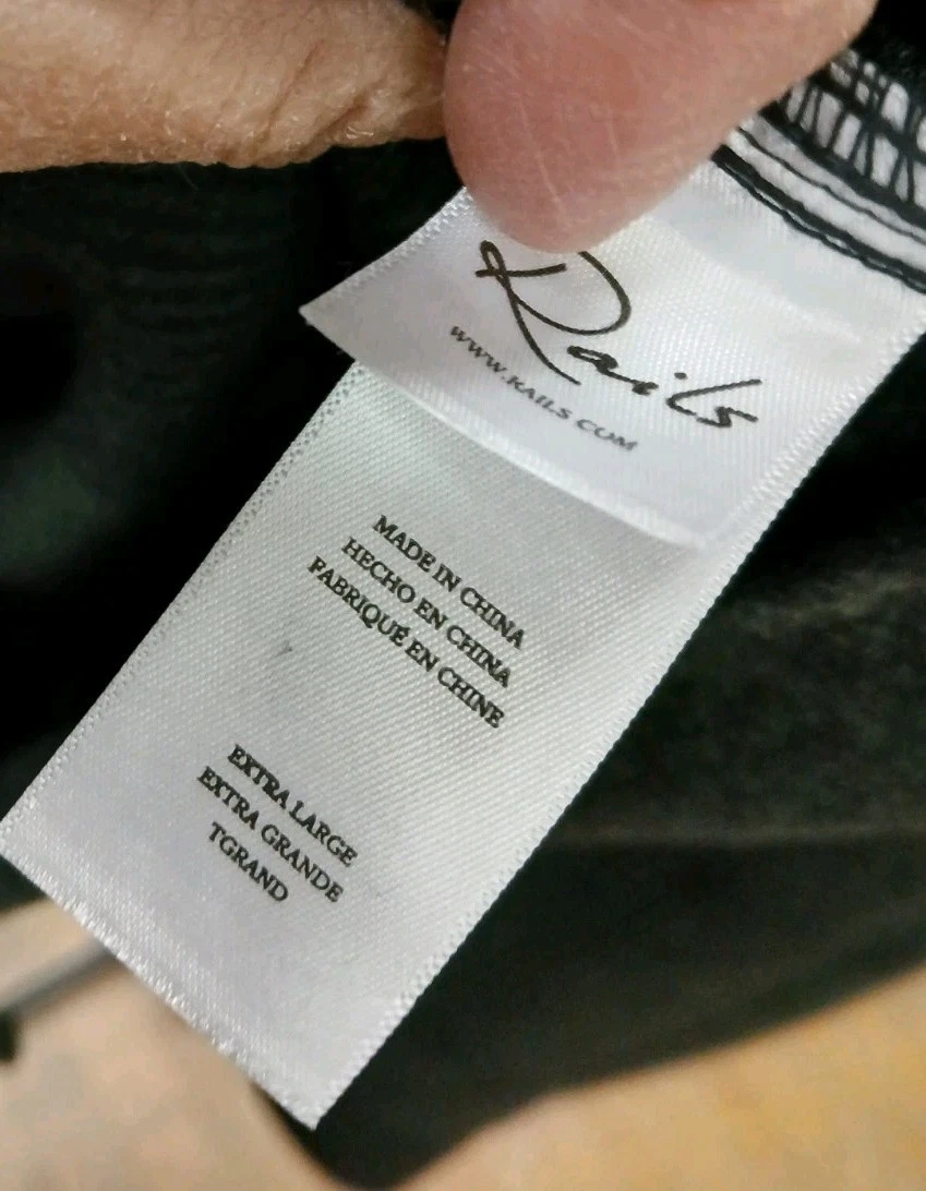Rails Alder Shirt Jacket Men’s XL Plaid Shacket Evergreen Onyx EUC - product detail image 10