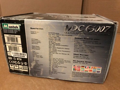 Mustek MDC 6500Z 5.0 MP Digital Camera with Accessories and Box- Works - Picture 3 of 9
