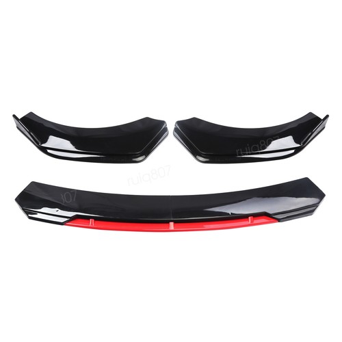 For Chevrolet Silverado 1500 Black&Red Front Bumper Lip Body Spoiler Splitter - Picture 5 of 13