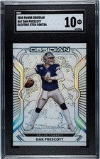 2020 Panini Obsidian Electric Etch White Contra #67 Dal Prescott SGC 10 GEM MINT