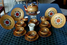 japanisches Teeservice 1000 Buddha, Porzellan, asiatisches Service, antik, 23tlg