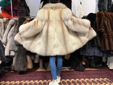 Fox Coat Golden Island Real Fox Fur Coat -XL