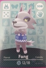 Nintendo Animal Crossing Amiibo Card 338 Fang