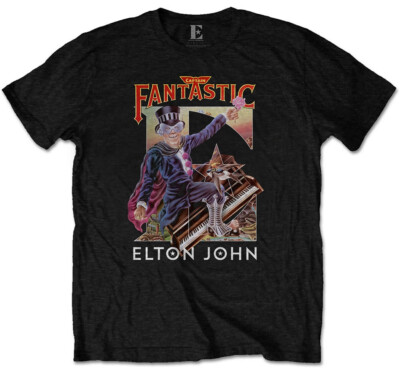 Elton John 'Captain Fantastic' (Schwarz) T-Shirt