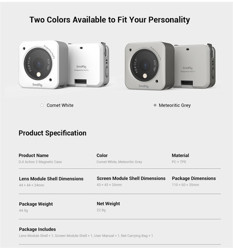 Magnetic Action Camera Case For DJI Action2 To Protect From Scratches Cover ¥ - Picture 6 of 16