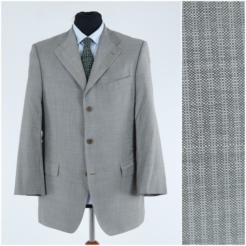 Mens Vintage Blazer 42S UK Size Striped Grey Wool Sport Coat