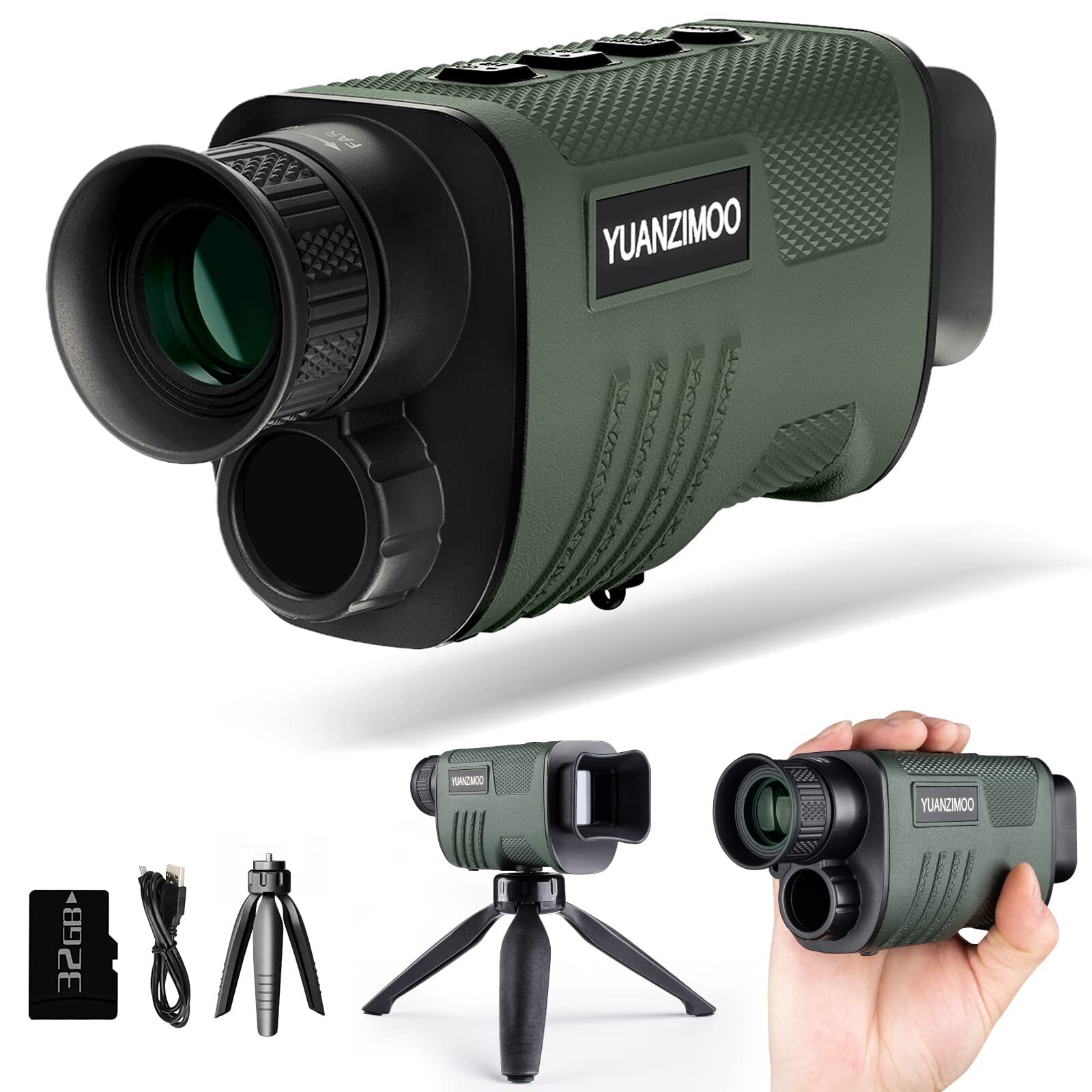 Night Vision Monocular Digital Infrared Monocular Telescope for 100% Darkness...