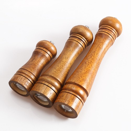 US 1 Stück Küchenhelfer Kochen Pfeffermühle Handbewegung Holz Pfeffermühle - Bild 11 von 24