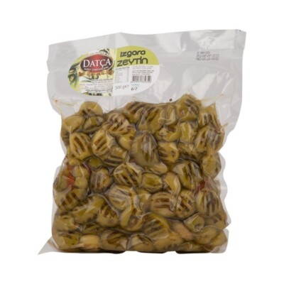 ORGANIC DATCA MEDITERRANEAN GRILLED GREEN OLIVE 500 G (1.1 lb) KOSHER NON-GMO