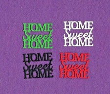 HOME SWEET HOME  4 die cuts scrapbook cards