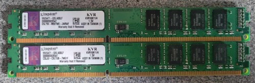 2x 4GB (8GB) Kingston KVR16N11/4 LP DDR3 1600MHz PC3-12800 DIMM 240P 1.5V SDRAM