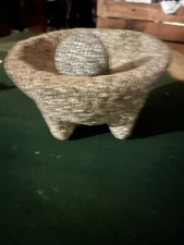 Primitive Stone Mortar 8” and Pestle 4”