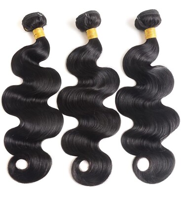 Brazilian Body Wave 100%  Hair Piece 3 Bundle (18 ,20 ,22 )Human Hair Extensions
