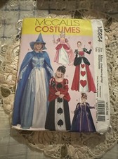 McCalls Costume Pattern M5954 Storybook Queen Hearts MISS Size S-M- L XLG Uncut