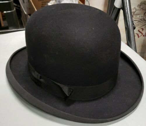 Dunn & Co. Vintage Bowler/Derby Hat ( 7 286 Long Oval Black Dunn & Co. Vintage Bowler/Derby Hat ( 7 286 Long Oval Black