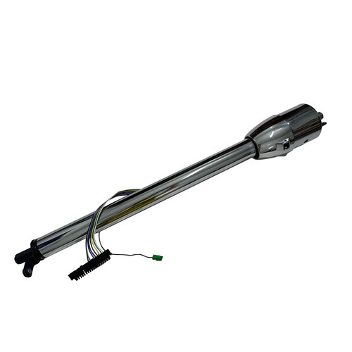 32" Tilt Steering Column Auto No Key w/ Shift Indicator Wheel Adapter Chrome - Picture 7 of 7
