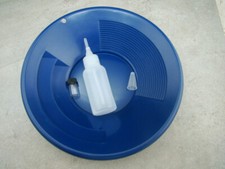 10" Blue Gold Pan - Panning Kit , Bottle Snuffer,  Vial - Mining Prospecting