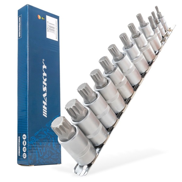 "Haskyy Innenvielzahn-Satz Xzn M4-M18 Bit Steck-Nuss-SchlüSsel-Einsatz 1/2\" Set"-image