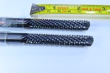 LOT ( 2 PCS ) NEW USA 3/8" SOLID CARBIDE BLACK DIAMOND CUT ROUTER BUR BURR TOOL
