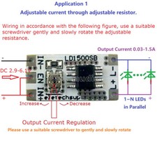 DC3-6V 28-1500mA Adjustable Output Current LED Driver Module PWM Controller Lot